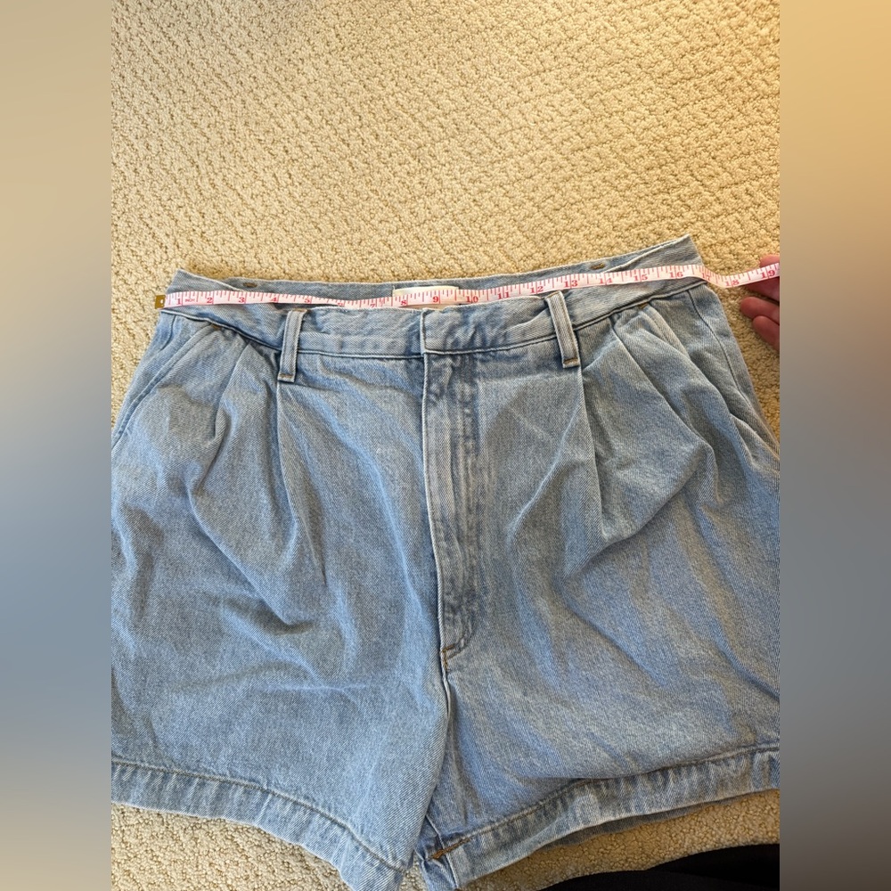 Agolde Light Blue Jean Shorts - Picture 2 of 4